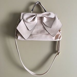 JustFab Blush Pink Large Bow Satchel Bag